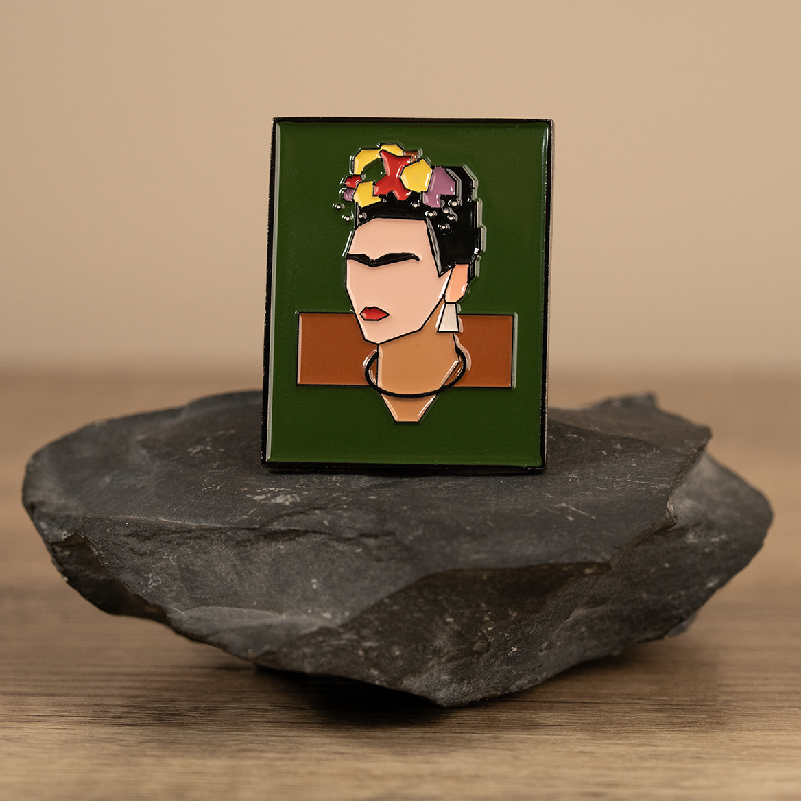 Enamel Pin - Frida Kahlo's Self-Portrait Dedicated to Dr Eloesser