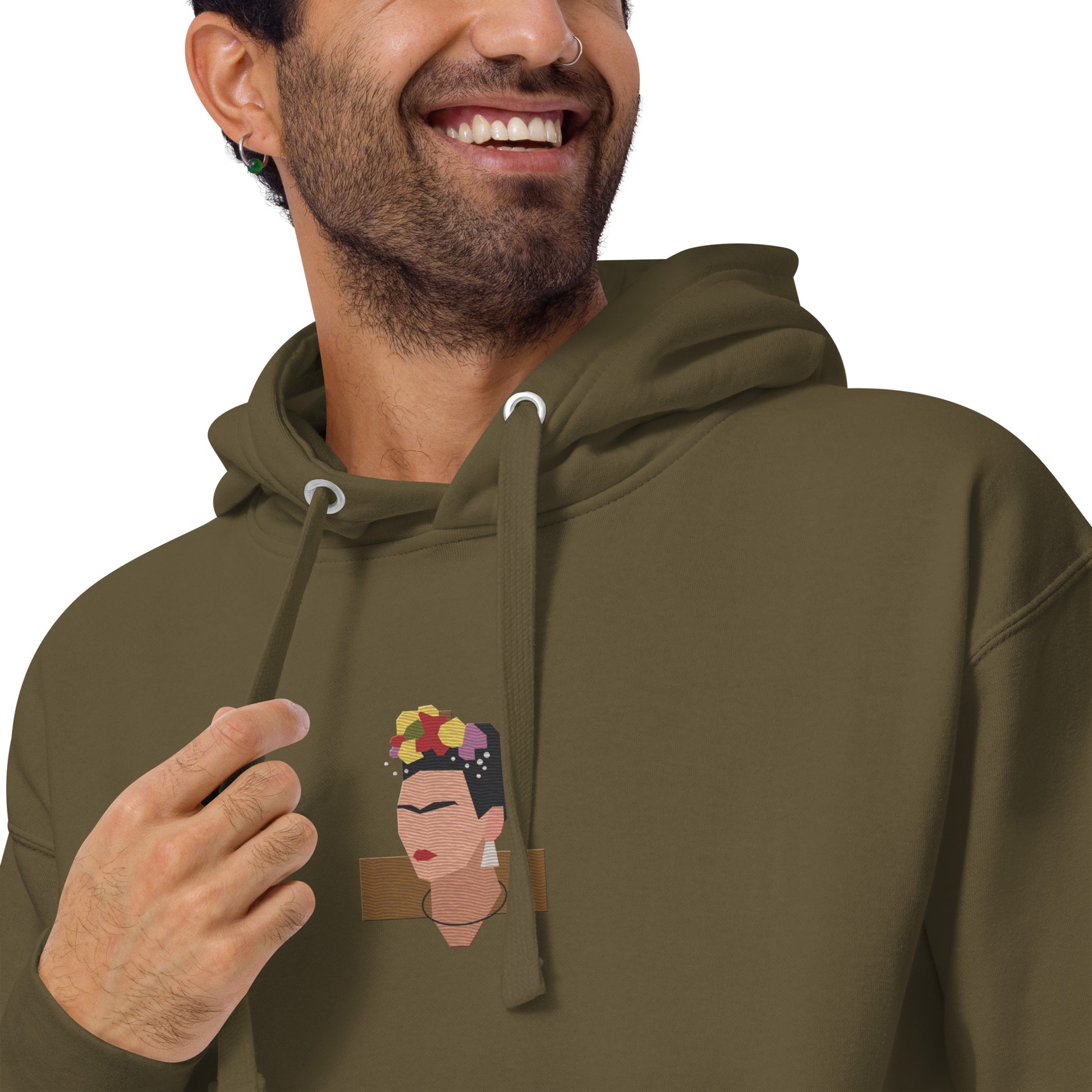 Unisex Hoodie Premium Cotton - Frida Kahlo's Self Portrait Dedicated to Dr Eloesser